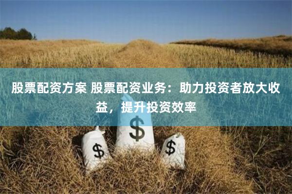 股票配资方案 股票配资业务:助力投资者放大收益,提升投资效率